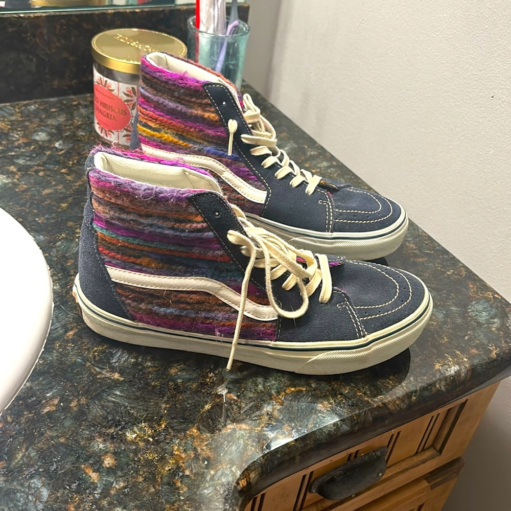 Limited edition vans with knit side from custom shop in Japan